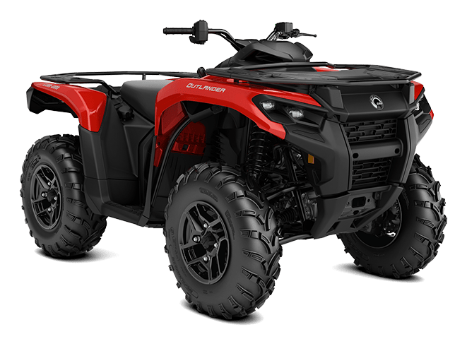 CAN AM QUAD OUTLANDER DPS 500 T, promenade en foret, outil de travail, engin motorisé, pelle à neige, traverser des chemins boueux