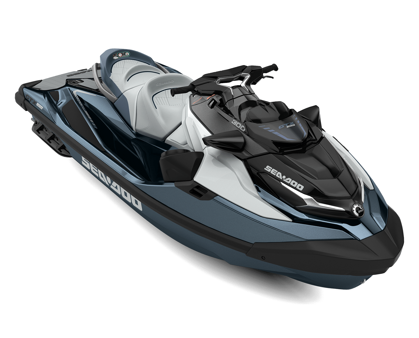 GTX Limited 300 jetski, SEA-DOO, BRP, blanc et bleu, compartiment de rangement, port usb